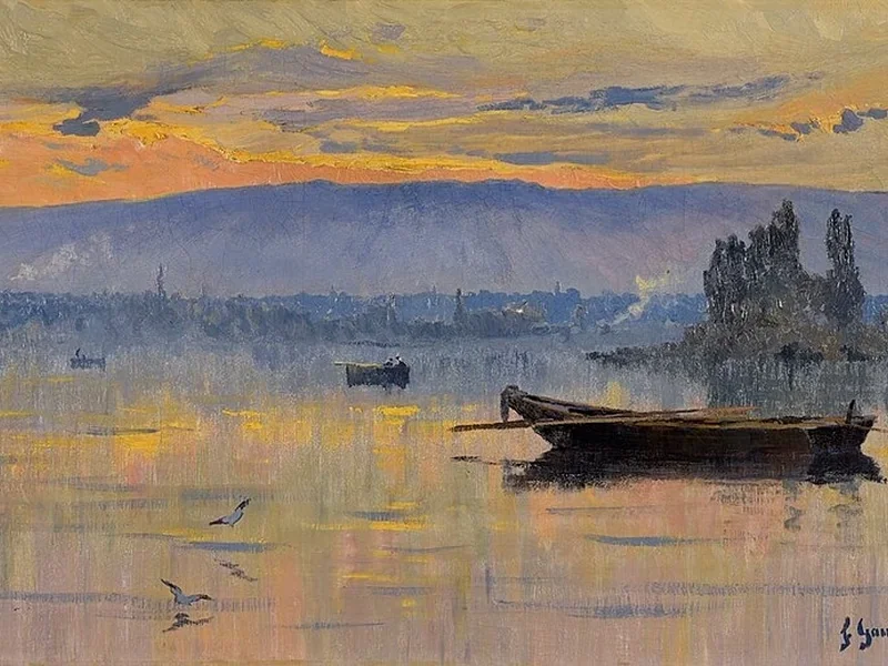 1860-Fernand Gaulis - Fernand Gaulis Lac Leman